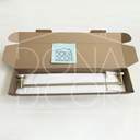 Ver imagem 5 de Porta Toalha de Banho Dourado Escovado Toalheiro Inox 60cm Barra Simples Acessório Parede Banheiro