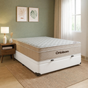 Ver imagem 1 de Cama Box Baú e Colchão Airtech Springpocket Molas Ensacadas Casal Ortobom: Branco