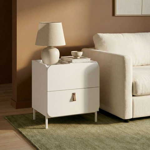 Mesa de Apoio 2 Gavetas 50cm Curve Brv Móveis