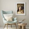 Quadro Virgem Maria com Menino Jesus - 60x48cm:madeira Branca - 2