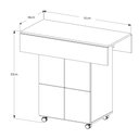 Ver imagem 6 de Mesa Dobrável c/ Bancos Vira Aparador Multiuso Bar MDF Annie: Preto