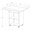 Ver imagem 5 de Mesa Dobrável c/ Bancos Vira Aparador Multiuso Bar MDF Annie: Preto