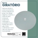Ver imagem 2 de Centro de Mesa Prato Giratório Vidro Temperado Branco 60cm