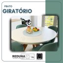 Ver mais imagens de Centro de Mesa Prato Giratório Vidro Temperado Branco 60cm