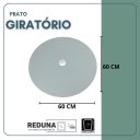 Ver imagem 5 de Centro de Mesa Prato Giratório Vidro Temperado Branco 60cm
