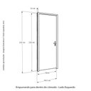 Ver imagem 2 de Kit Porta de Madeira Agatha 92 X 2,10 Bat.14cm Fech.rolete com Puxador - Hale