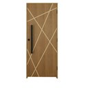 Ver imagem 6 de Kit Porta de Madeira Agatha 92 X 2,10 Bat.14cm Fech.rolete com Puxador - Hale