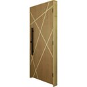 Ver imagem 5 de Kit Porta de Madeira Agatha 92 X 2,10 Bat.14cm Fech.rolete com Puxador - Hale