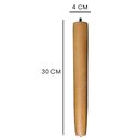 Ver imagem 3 de Kit 4 Pés Palito Castanho 30 Cm com Sapatas Plásticas - Pallazio