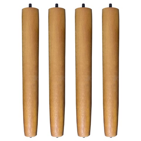 Kit 4 Pés Palito Castanho 30 Cm com Sapatas Plásticas - Pallazio