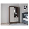 Guarda Roupa Solteiro Cordoba 2 Portas Chocolate Off White – Poquema - 4
