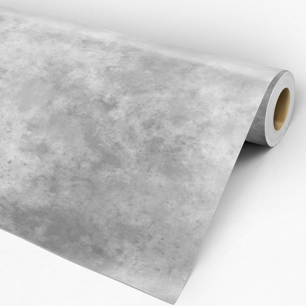 Papel de Parede Adesivo Textura Cimento Queimado Industrial Rolo de 3 Metros Lavável, para Sala, Qua - 1