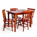 Ver imagem 2 de Conjunto de Mesa Mônaco 110x80 com 4 Cadeiras – Mel – Jm Móveis