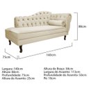 Ver imagem 5 de Kit Diva Recamier Diana 140cm Lado Esquerdo e 02 Poltronas Julia Suede - Doce Sonho Móveis RECAMIER