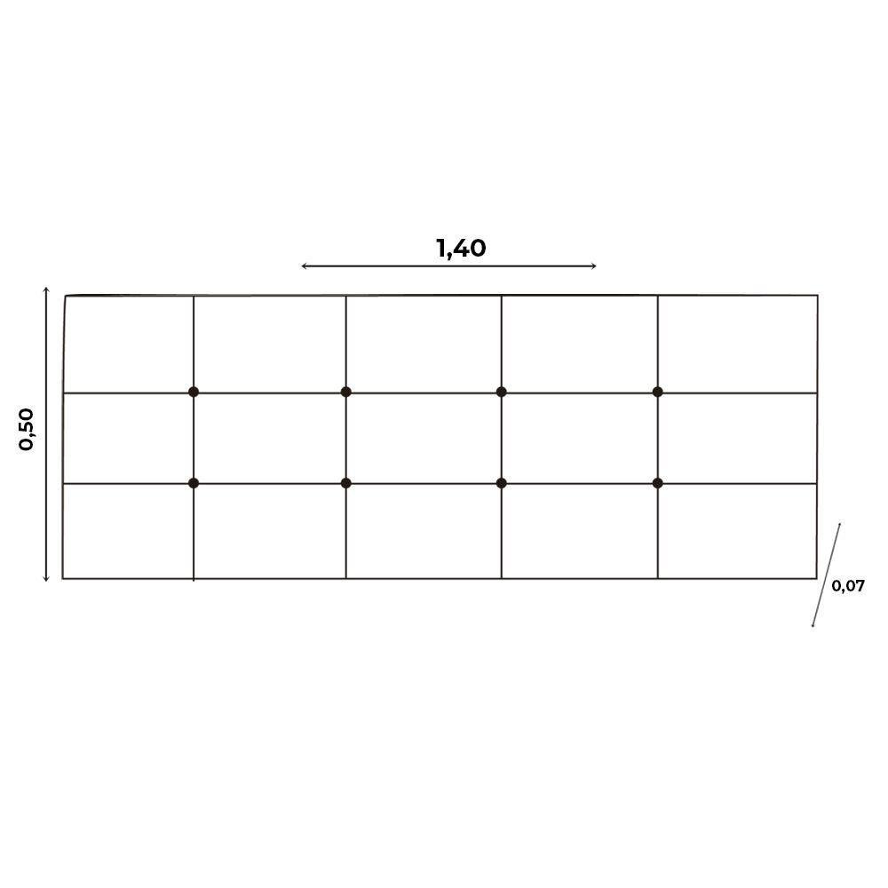 Kit Painel e Calçadeira Baú Casal 1,40m Berlim Suede - Pallazio Cor Bege - 2