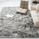 Ver imagem 1 de Tapete Longo De Pelúcia Lavável Decorativo Para Sala De Estar / Quarto Divino cor:cinza