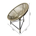 Ver imagem 4 de Cadeira Acapulco Alumínio Preto Corda Náutica Rami