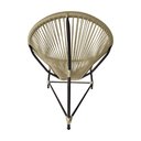 Ver imagem 2 de Cadeira Acapulco Alumínio Preto Corda Náutica Rami