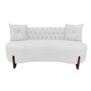 Ver imagem 2 de Sofá 3 Lugares Orgânico Curvo Tókio 180cm Couro Branco