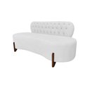 Ver imagem 1 de Sofá 3 Lugares Orgânico Curvo Tókio 180cm Couro Branco