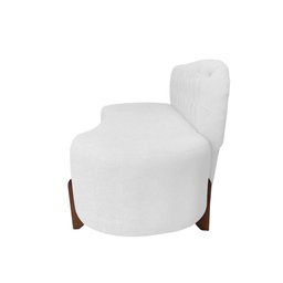 Sofá 3 Lugares Orgânico Curvo Tókio 180cm Couro Branco - 3