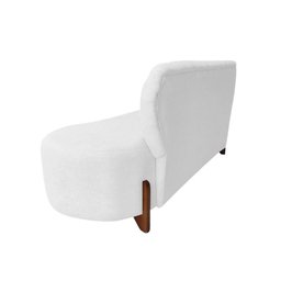 Sofá 3 Lugares Orgânico Curvo Tókio 180cm Couro Branco - 4