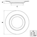 Ver imagem 3 de Jogo 12 Pratos Sobremesa 21cm Tramontina Lilla em Porcelana Decorada Cozinha Servir Padaria Torta