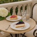 Ver imagem 2 de Jogo 12 Pratos Sobremesa 21cm Tramontina Lilla em Porcelana Decorada Cozinha Servir Padaria Torta