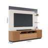 Estante Home Niteroi para TV até 70 Polegadas Espelhado 3 Portas 2 Prateleiras 2 Nichos com LED Frei - 7