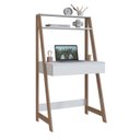 Ver imagem 5 de Conjunto Escritório Escrivaninha e Estante 126cm Branco/montana B940