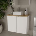 Ver imagem 1 de Gabinete com Cuba Nature 75cm Estilare Gab4011 Branco-carvalho