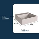 Ver imagem 5 de Gabinete com Cuba Nature 75cm Estilare Gab4011 Branco-carvalho