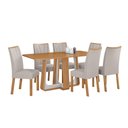 Ver imagem 2 de Conjunto Sala de Jantar Mesa Easy Pop 170x90cm Tampo Mdf com 6 Cadeiras Confort Linho Mosaico Cinza