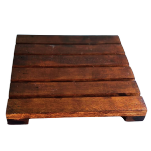Mini Deck Modular para Jardim Acabamento Mogno 30x30cm