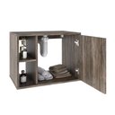 Ver imagem 3 de Conjunto Balcão C-cuba L38 e Espelheira Soft 600 Carvalho C-preto Ônix Carvalho Dark