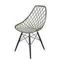 Ver imagem 1 de Cadeira Kaila Pés em Polipropileno Verde Militar