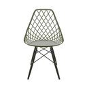 Ver imagem 2 de Cadeira Kaila Pés em Polipropileno Verde Militar