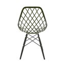 Ver imagem 3 de Cadeira Kaila Pés em Polipropileno Verde Militar