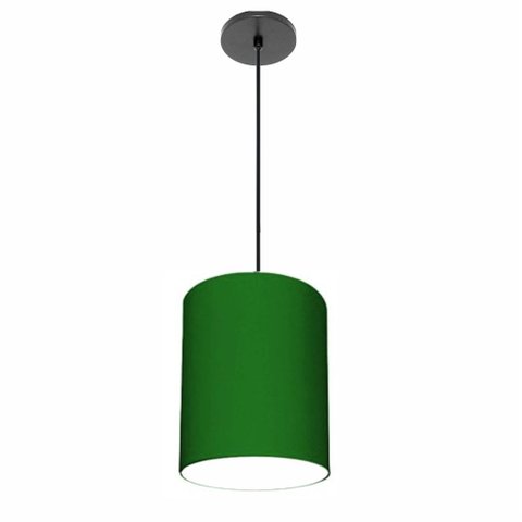Lustre Luminária Pendente Vivare Free Lux Pe-4103pr Cúpula em Tecido 15x20cm