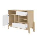Ver imagem 3 de Buffet 1 Porta 2 Gavetas Nature Naturale/branco Artely Naturale/branco