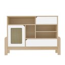 Ver imagem 2 de Buffet 1 Porta 2 Gavetas Nature Naturale/branco Artely Naturale/branco