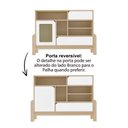 Ver imagem 5 de Buffet 1 Porta 2 Gavetas Nature Naturale/branco Artely Naturale/branco