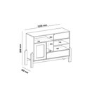 Ver imagem 4 de Buffet 1 Porta 2 Gavetas Nature Naturale/branco Artely Naturale/branco