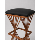 Ver imagem 4 de Banqueta em Couro Sintético Mônaco Estilo Moderno Resistente:Preto