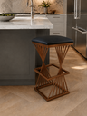 Ver imagem 1 de Banqueta em Couro Sintético Mônaco Estilo Moderno Resistente:Preto