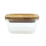 Pote hermético de vidro com tampa de bambu - 320 ml Oikos - 2