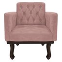 Ver imagem 5 de Poltrona Decorativa Classic Pés Luiz Xv Linho Rose - Amarena Móveis