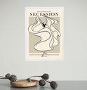 Ver imagem 1 de Quadro Decorativo Minimalista Mulher - Klimt 24x18cm:moldura Branca