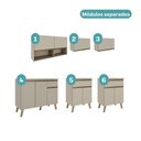 Ver mais imagens de Cozinha Completa Atlanta City Avenue 11 Portas 3 Gavetas MDP 225cm Amêndoa Móveis Carraro