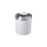 Lixeira com Tampa Basculante Inox 19,5 X 20 X 22,4 Cm 5,4 L Branco Coza - 1
